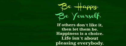 Be Happy Be Yourself Facebook Covers