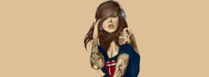 Sexy Tattoo Girl Facebook Covers