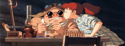 Anime Ghibli Porco Rosso Kiss Facebook Covers