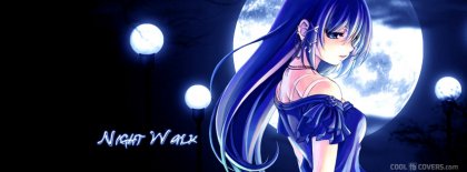 Anime Night Walk Facebook Covers