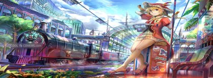 Art Trains Anime Girl Travel Facebook Covers