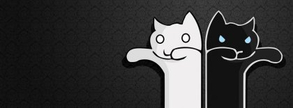 Black White Cat Meme Fb Cover Facebook Covers