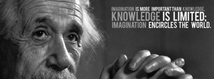 Einstien Knowledge Quote Facebook Cover Facebook Covers