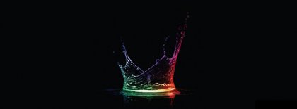 Rainbow Water Drop Facebook Covers