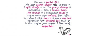 Unperfect Girl Fb Cover Facebook Covers